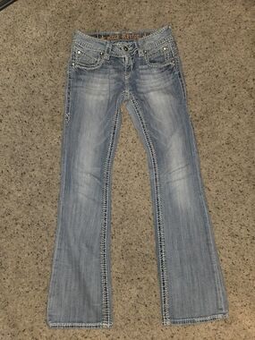 Rock Revival Faded Light Blue Bootcut Jeans